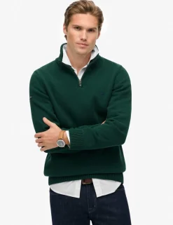 Pure Cotton Half Zip Jumper