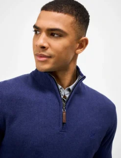 Pure Cotton Half Zip Jumper