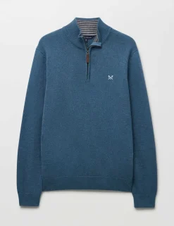 Pure Cotton Half Zip Jumper