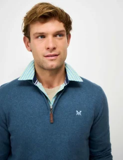 Pure Cotton Half Zip Jumper