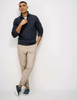 Pure Cotton Half Zip Jumper