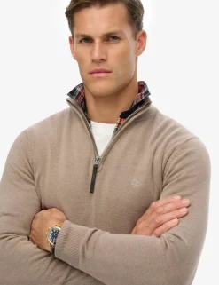 Pure Cotton Half Zip Jumper
