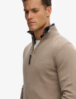 Pure Cotton Half Zip Jumper