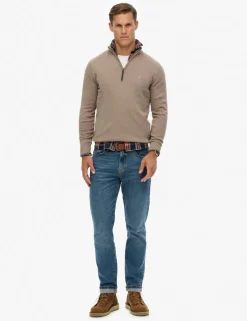 Pure Cotton Half Zip Jumper