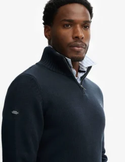 Pure Cotton Half Zip Jumper