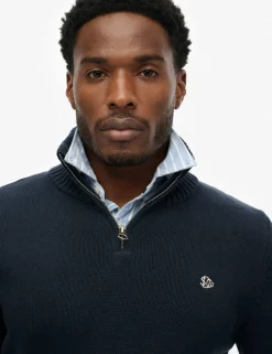 Pure Cotton Half Zip Jumper
