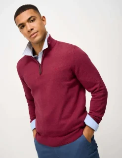 Pure Cotton Half Zip Jumper