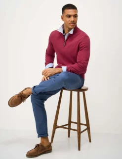 Pure Cotton Half Zip Jumper