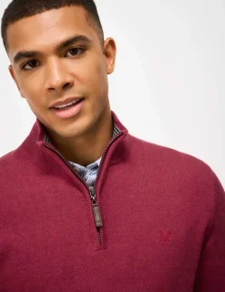 Pure Cotton Half Zip Jumper