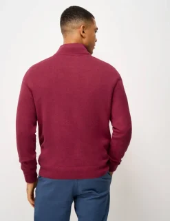 Pure Cotton Half Zip Jumper