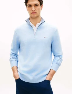 Pure Cotton Half Zip Jumper