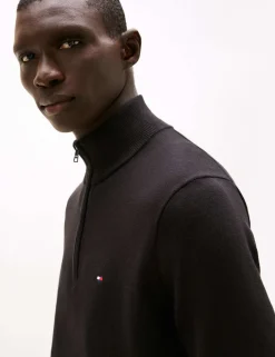 Pure Cotton Half Zip Jumper