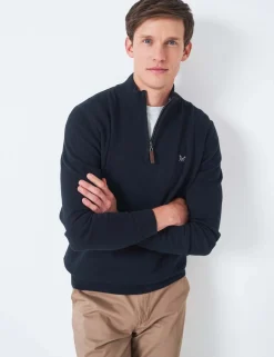 Pure Cotton Half Zip Jumper