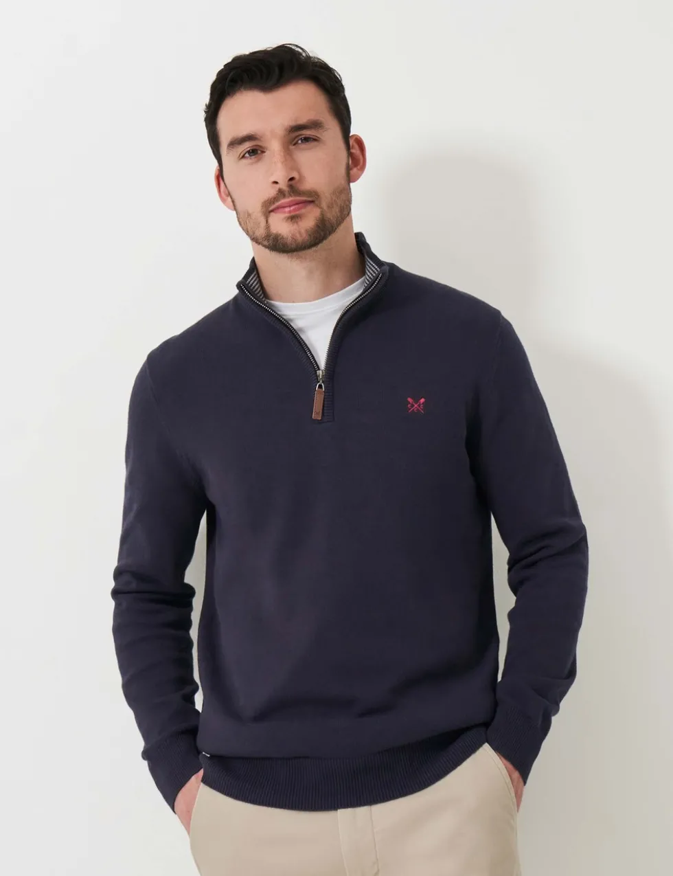 Pure Cotton Half Zip Jumper