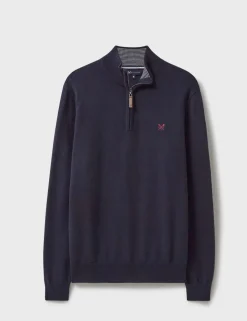 Pure Cotton Half Zip Jumper