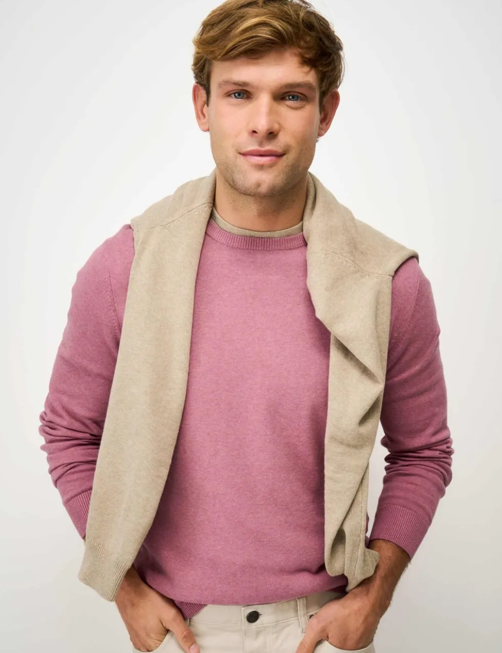 Pure Cotton Half Zip Long Sleeve Jumper