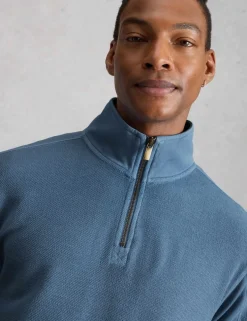 Pure Cotton Half Zip Sweatshirt