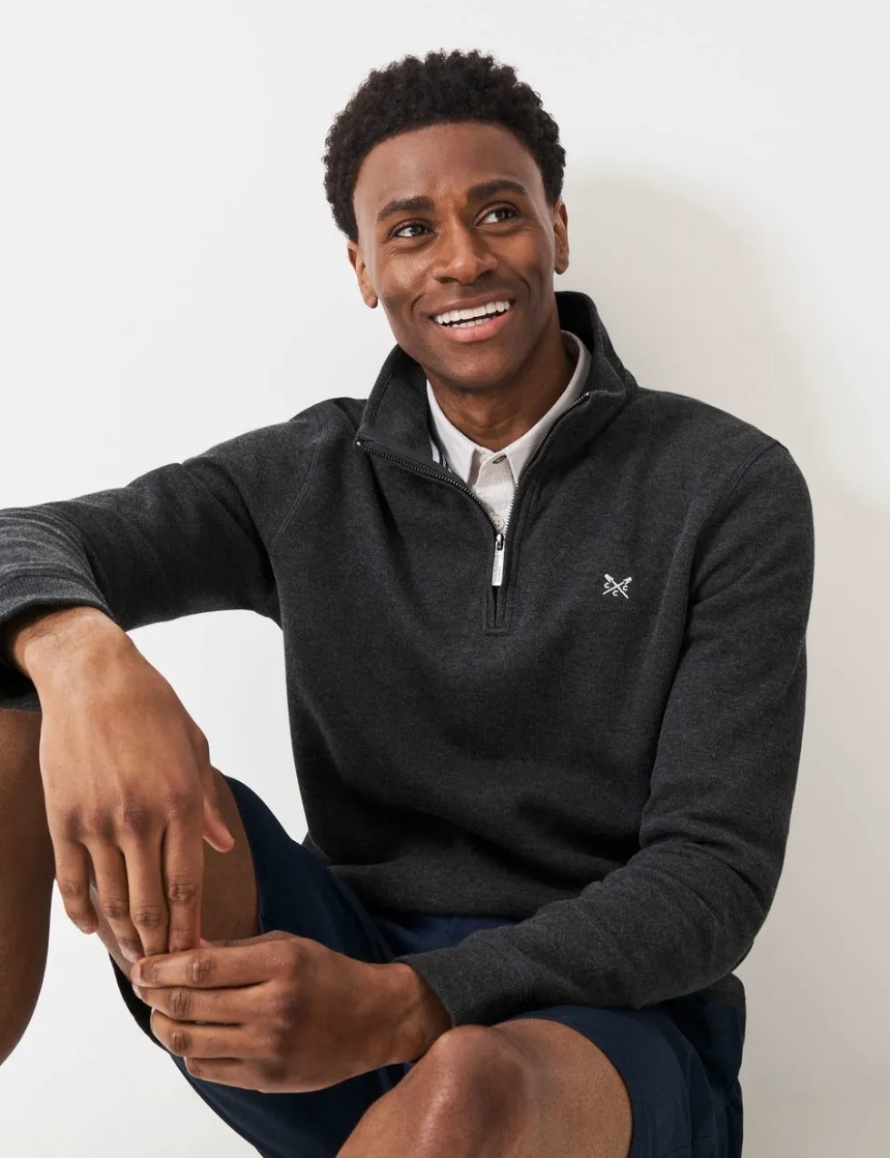 Pure Cotton Half Zip Sweatshirt