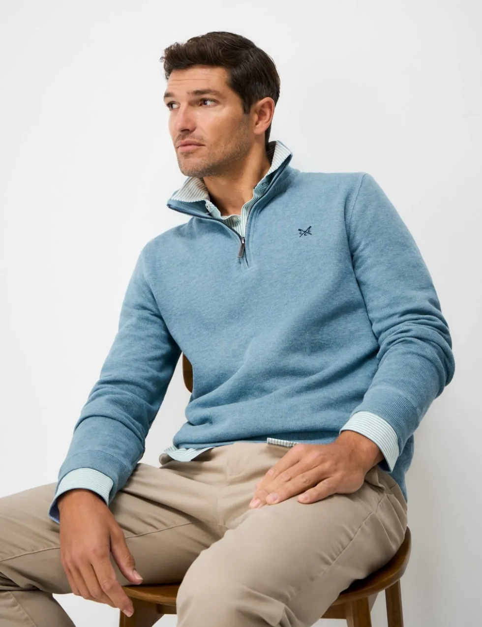 Pure Cotton Half Zip Sweatshirt