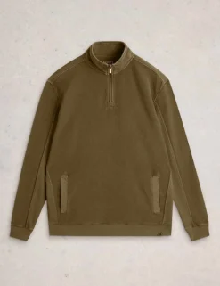 Pure Cotton Half Zip Sweatshirt
