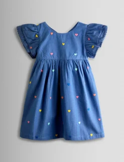 Pure Cotton Heart Frill Dress (6 Mths-7 Yrs)