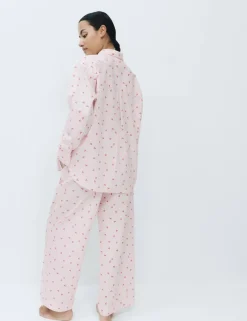 Pure Cotton Heart Print Pyjama Set