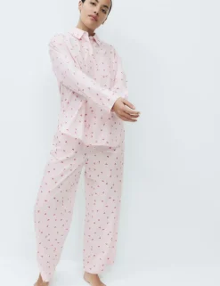 Pure Cotton Heart Print Pyjama Set