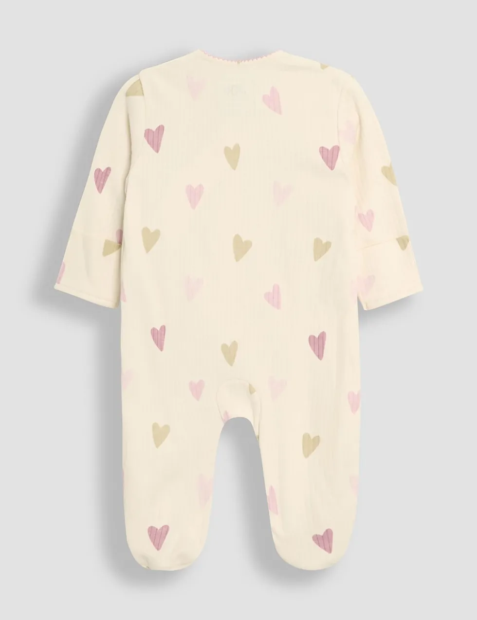 Pure Cotton Heart Sleepsuit (0-12 Mths)