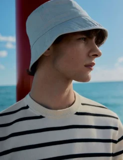 Pure Cotton Herringbone Bucket Hat