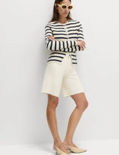 Pure Cotton High Waisted Bermuda Short