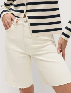 Pure Cotton High Waisted Bermuda Short