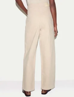Pure Cotton High Waisted Straight Leg Jeans