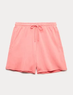 Pure Cotton High Waisted Jogger Shorts