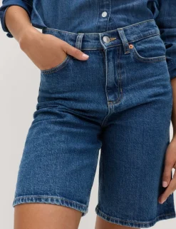 Pure Cotton High Waisted Bermuda Short
