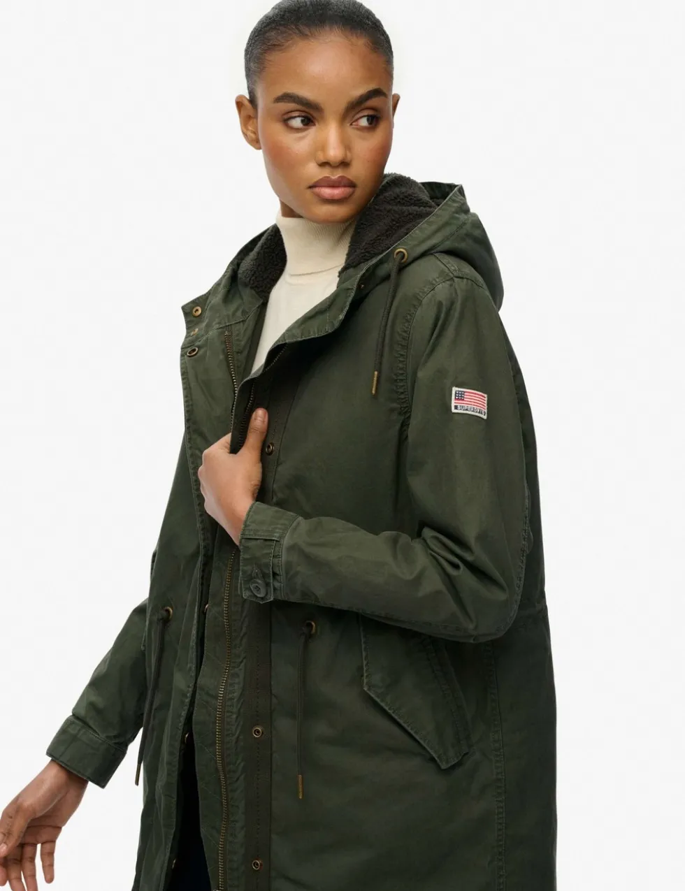 Pure Cotton Hooded Parka
