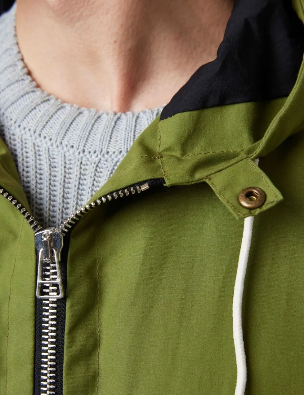 Pure Cotton Hooded Raincoat