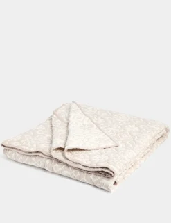 Pure Cotton Ikat Geometric Bedspread
