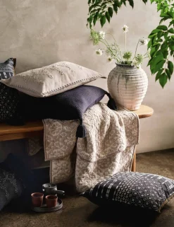 Pure Cotton Ikat Geometric Bedspread