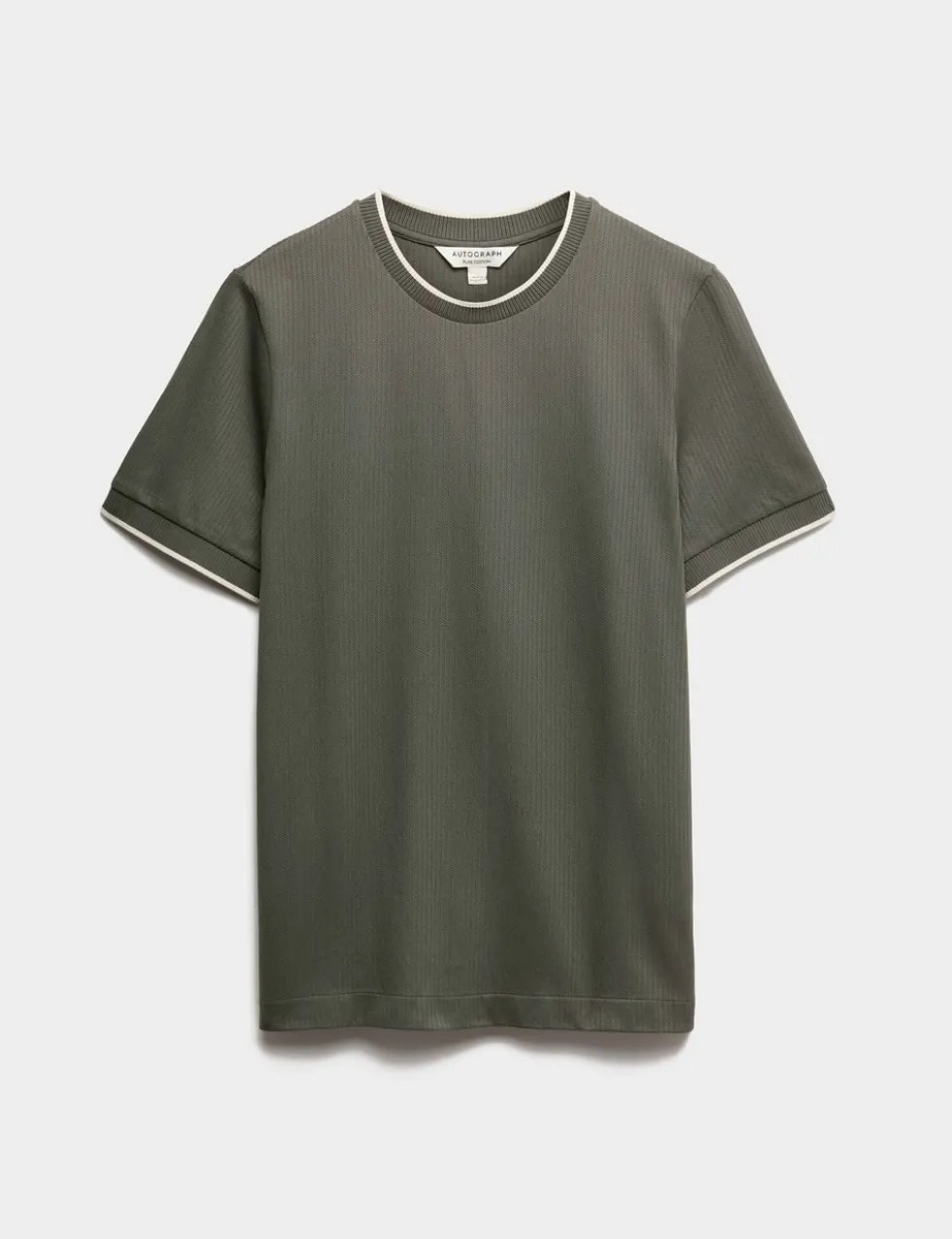 Pure Cotton Jacquard T-Shirt