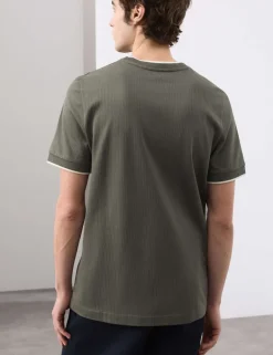 Pure Cotton Jacquard T-Shirt