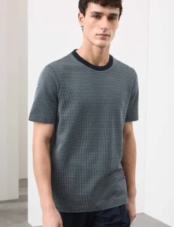 Pure Cotton Jacquard T-Shirt