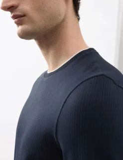 Pure Cotton Jacquard T-Shirt