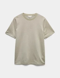 Pure Cotton Jacquard T-Shirt