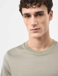 Pure Cotton Jacquard T-Shirt