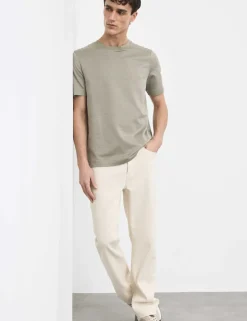 Pure Cotton Jacquard T-Shirt