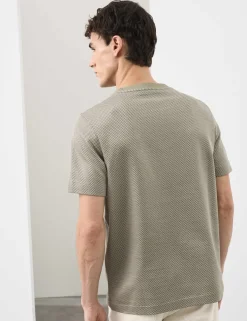 Pure Cotton Jacquard T-Shirt
