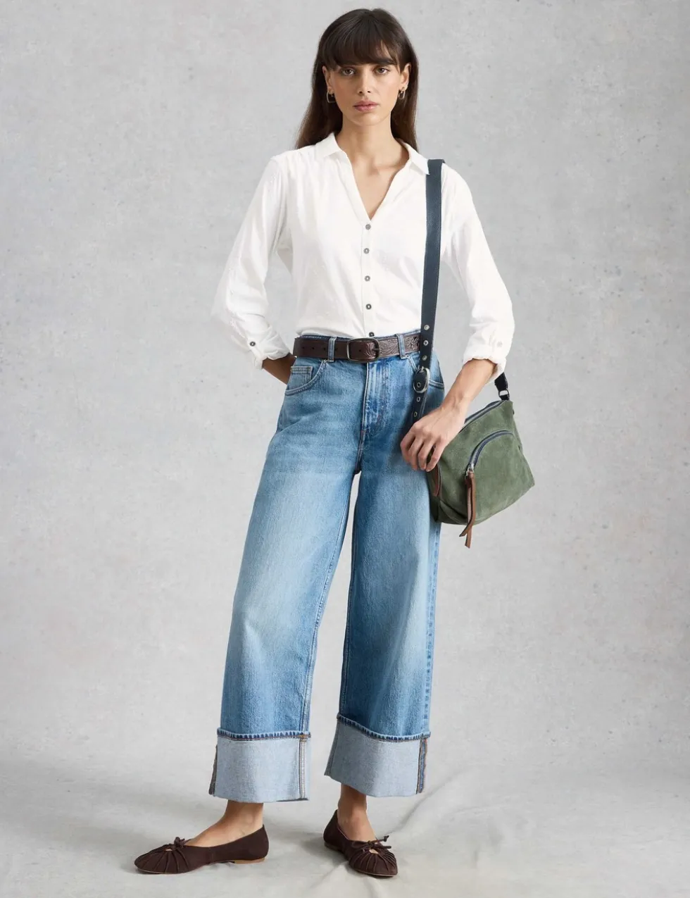 Pure Cotton Jersey Broderie Shirt