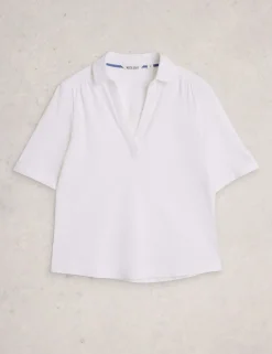 Pure Cotton Jersey Collared Shirt