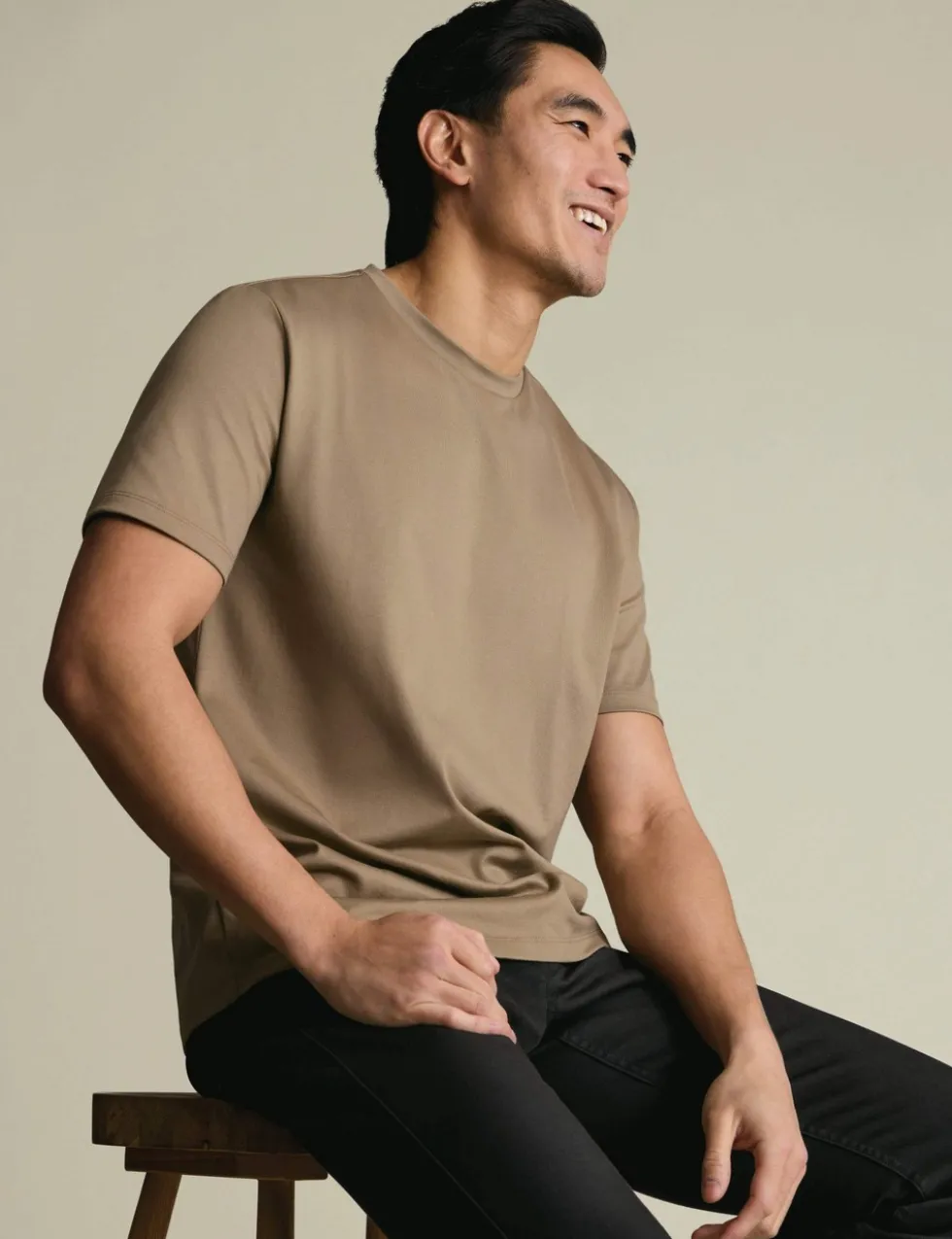 Pure Cotton Jersey Crew Neck T-Shirt