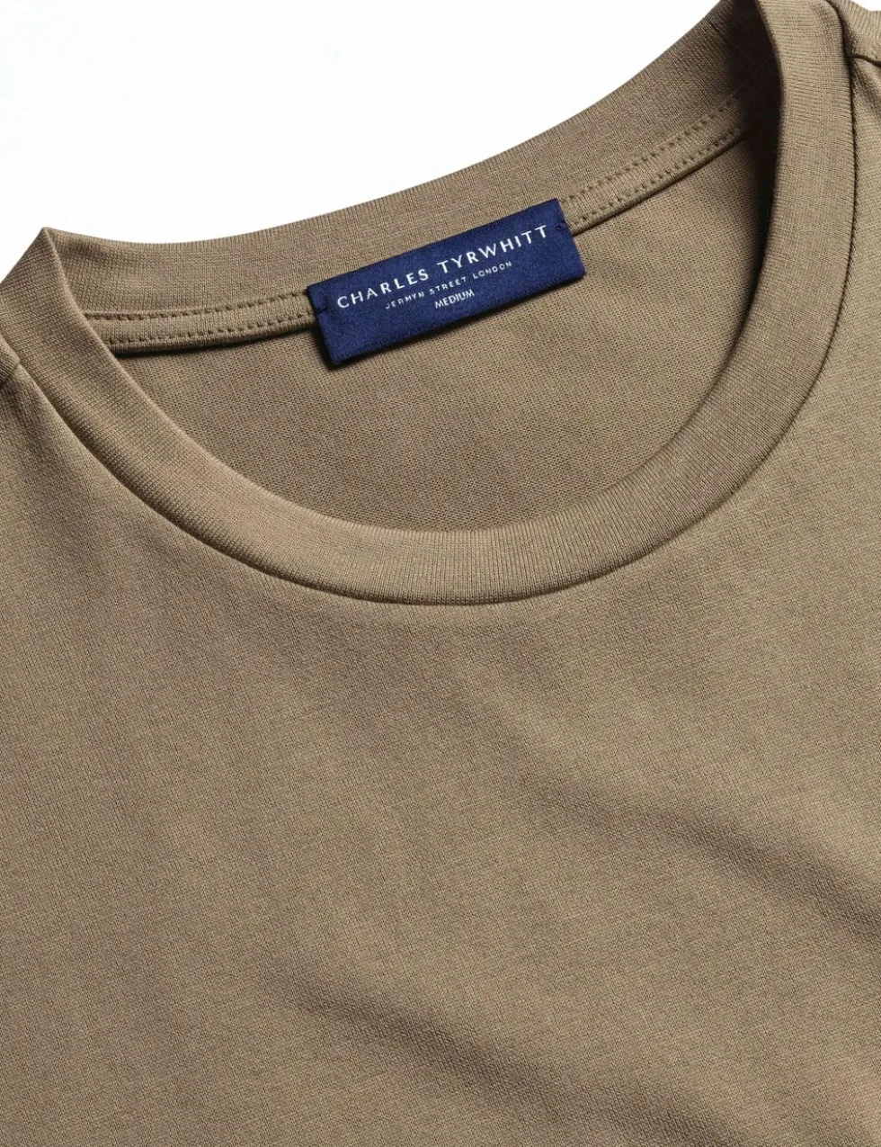 Pure Cotton Jersey Crew Neck T-Shirt